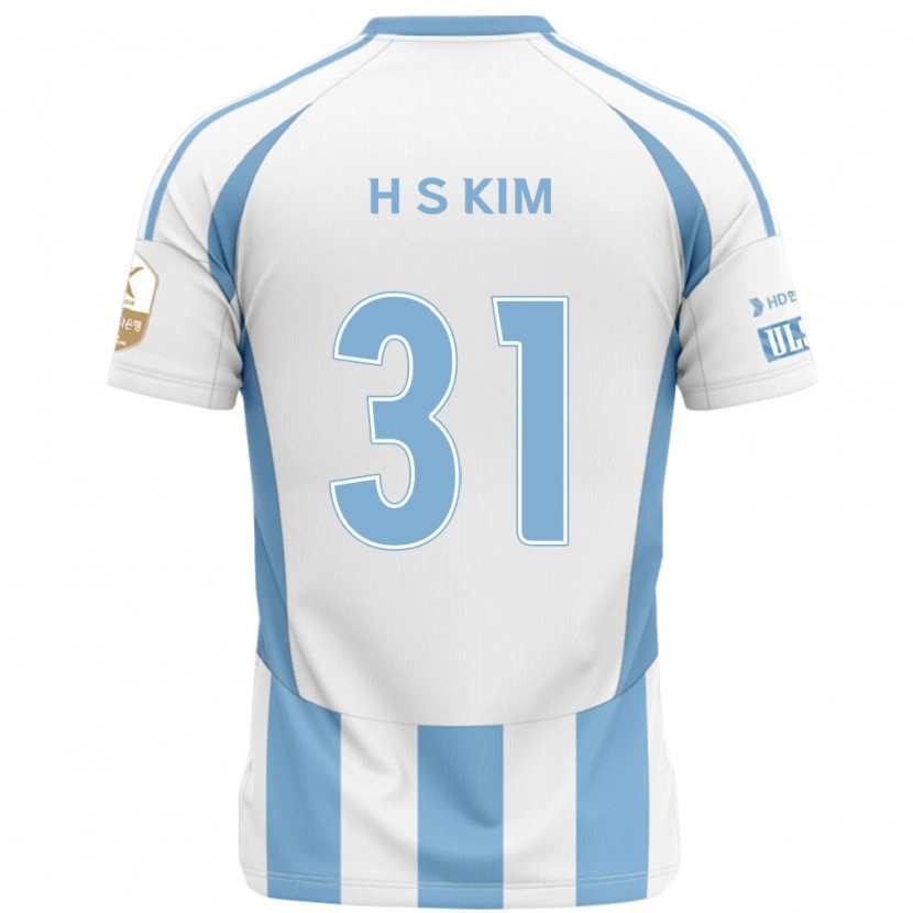 Danxen Mann Se-Hyoung Kim #31 Hvit Himmelsblå Bortetrøye Drakt Trøye 2025/26 Skjorter T-Skjorte
