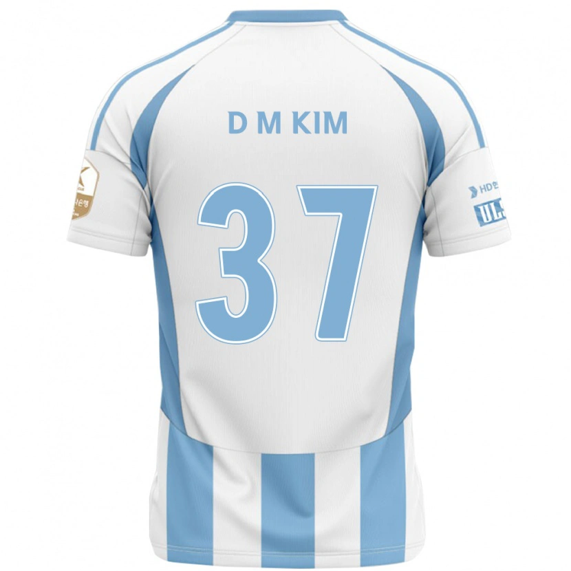 Danxen Mann Do-Min Kim #37 Hvit Himmelsblå Bortetrøye Drakt Trøye 2025/26 Skjorter T-Skjorte