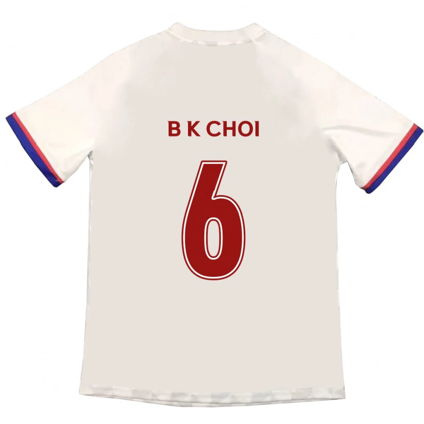 Danxen Mann Kyu-Baek Choi #6 Off-White Rød Bortetrøye Drakt Trøye 2025/26 Skjorter T-Skjorte