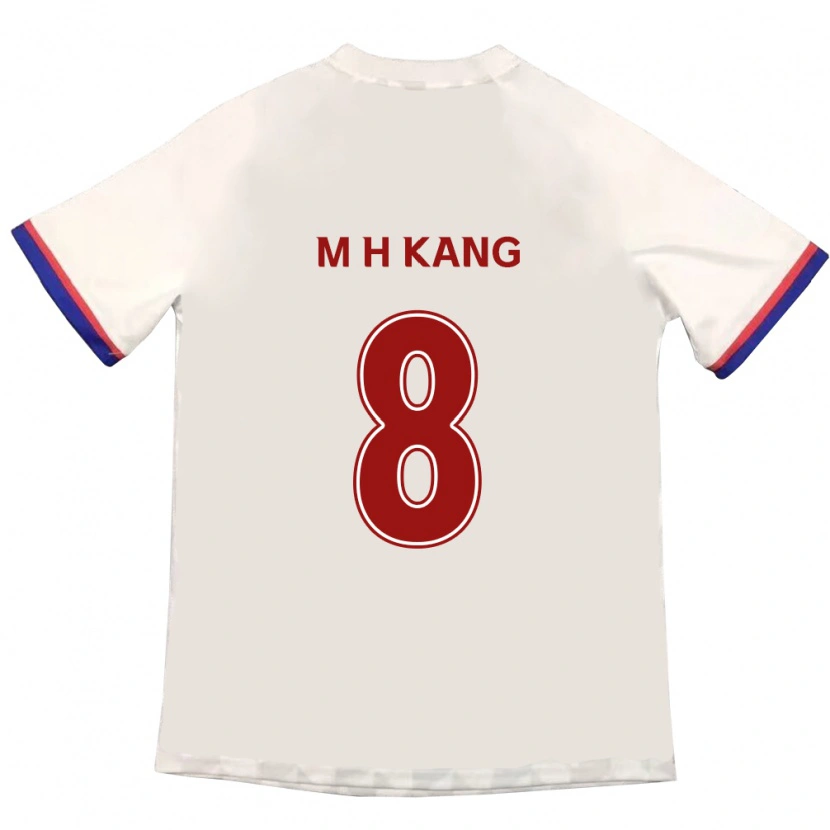 Danxen Mann Ho-Min Kang #8 Off-White Rød Bortetrøye Drakt Trøye 2025/26 Skjorter T-Skjorte
