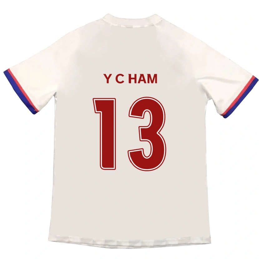 Danxen Mann Young-Chan Ham #13 Off-White Rød Bortetrøye Drakt Trøye 2025/26 Skjorter T-Skjorte
