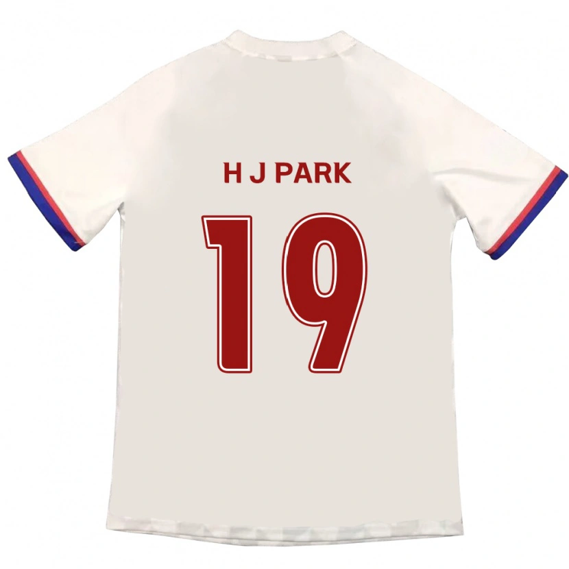 Danxen Mann Jun-Hui Park #19 Off-White Rød Bortetrøye Drakt Trøye 2025/26 Skjorter T-Skjorte