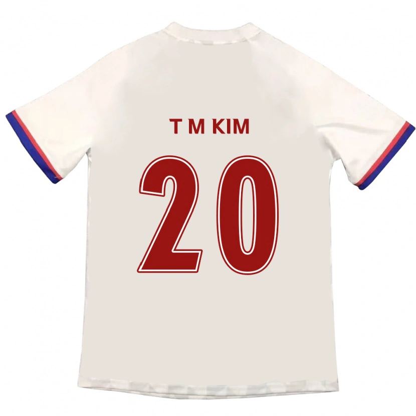 Danxen Mann Tae-Min Kim #20 Off-White Rød Bortetrøye Drakt Trøye 2025/26 Skjorter T-Skjorte