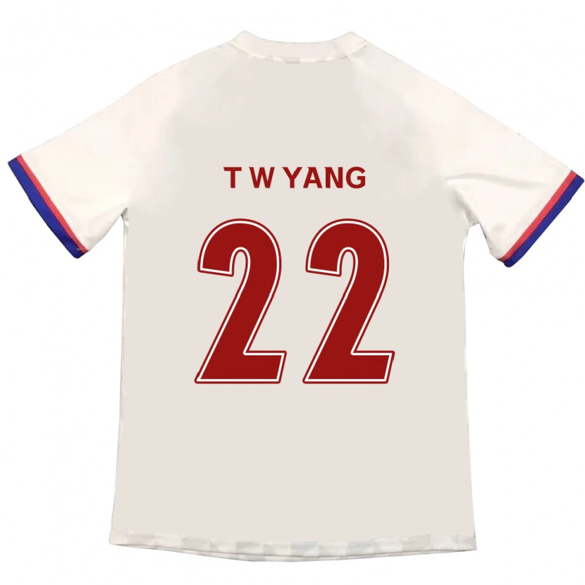 Danxen Mann Tae-Who Yang #22 Off-White Rød Bortetrøye Drakt Trøye 2025/26 Skjorter T-Skjorte