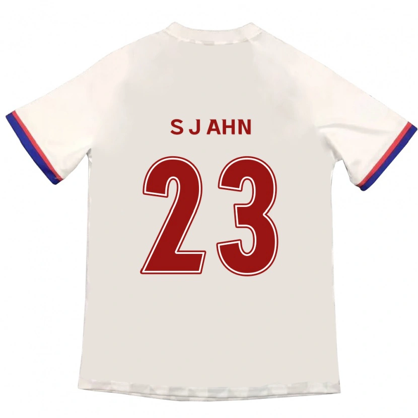 Danxen Mann Jun-Su Ahn #23 Off-White Rød Bortetrøye Drakt Trøye 2025/26 Skjorter T-Skjorte