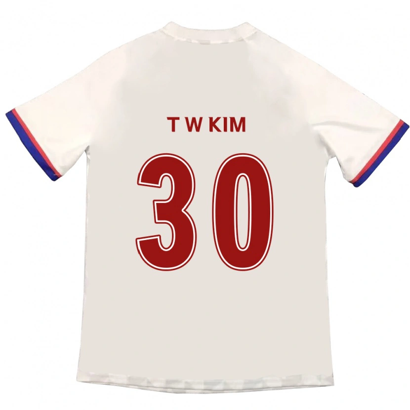 Danxen Mann Tae-Woo Kim #30 Off-White Rød Bortetrøye Drakt Trøye 2025/26 Skjorter T-Skjorte