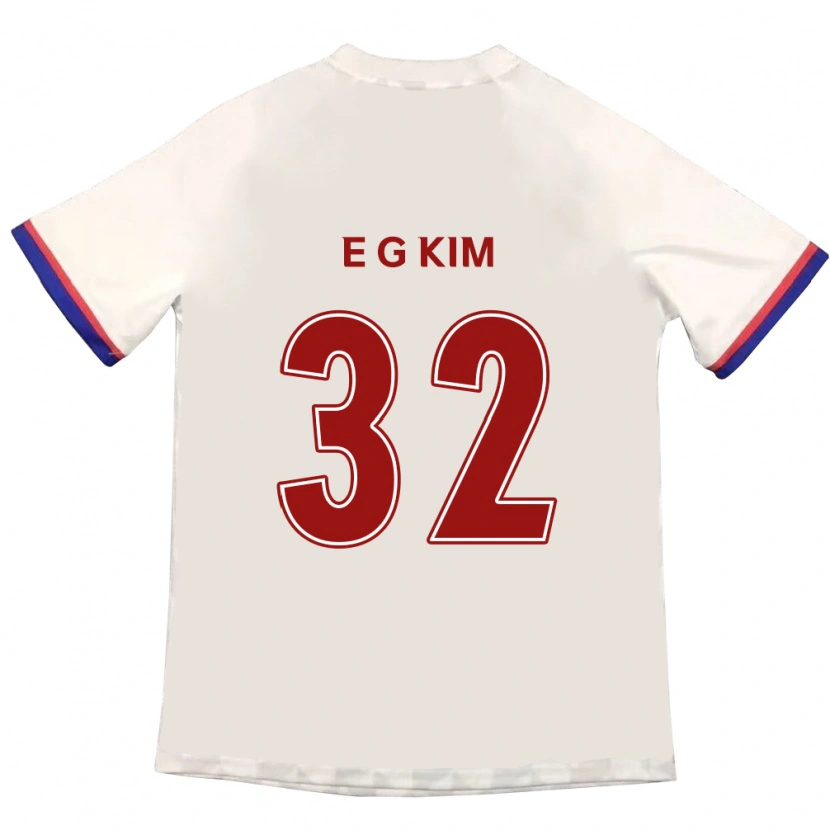 Danxen Mann Eun-Gyeom Kim #32 Off-White Rød Bortetrøye Drakt Trøye 2025/26 Skjorter T-Skjorte