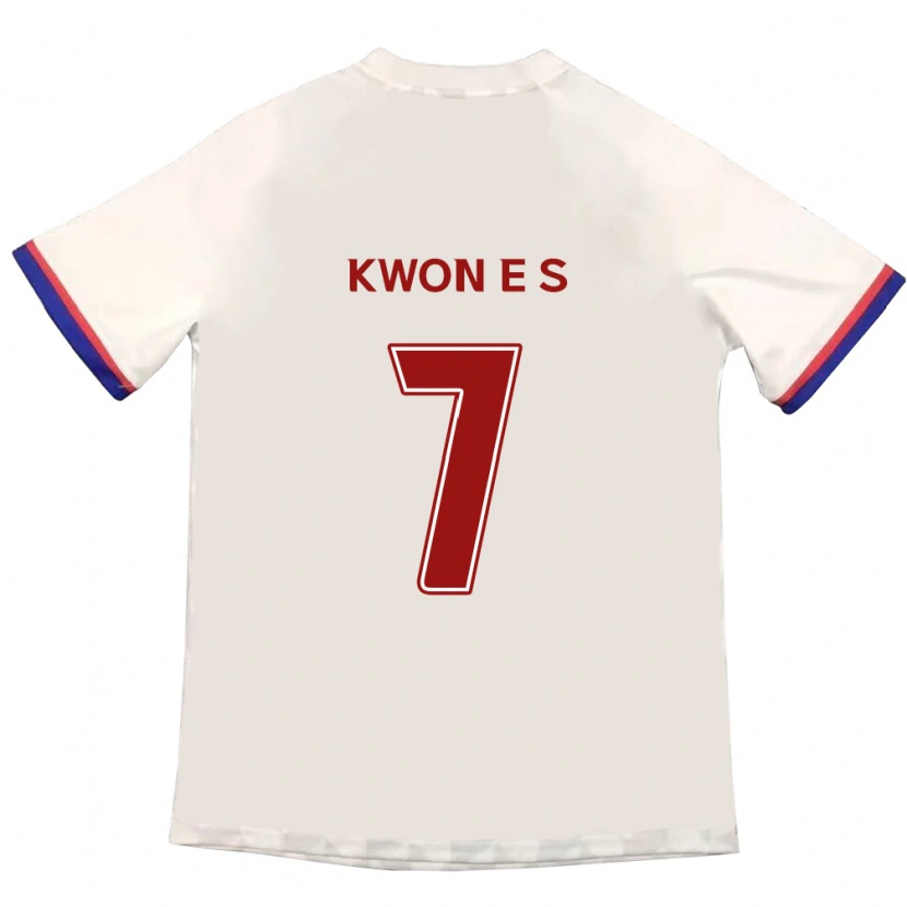 Danxen Mann Kwon Eun-Som #7 Off-White Rød Bortetrøye Drakt Trøye 2025/26 Skjorter T-Skjorte