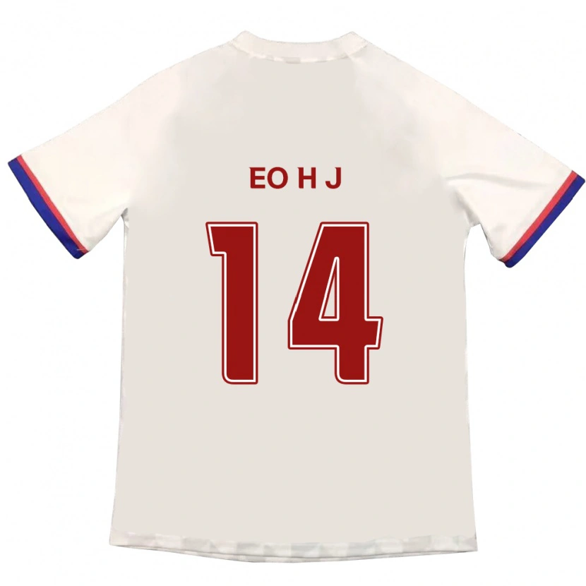 Danxen Mann Eo Hee-Jin #14 Off-White Rød Bortetrøye Drakt Trøye 2025/26 Skjorter T-Skjorte