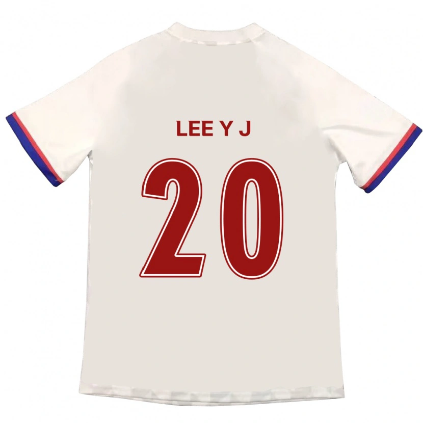Danxen Mann Lee Yu-Jin #20 Off-White Rød Bortetrøye Drakt Trøye 2025/26 Skjorter T-Skjorte