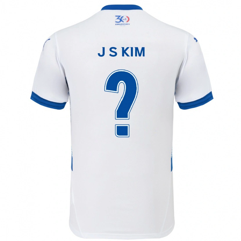 Danxen Mann Seong-Ju Kim #0 Hvit Kongeblå Bortetrøye Drakt Trøye 2025/26 Skjorter T-Skjorte