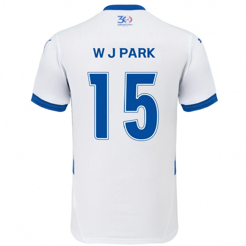 Danxen Mann Woo-Jin Park #15 Hvit Kongeblå Bortetrøye Drakt Trøye 2025/26 Skjorter T-Skjorte