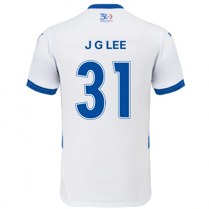 Danxen Mann Gyeong-Jun Lee #31 Hvit Kongeblå Bortetrøye Drakt Trøye 2025/26 Skjorter T-Skjorte