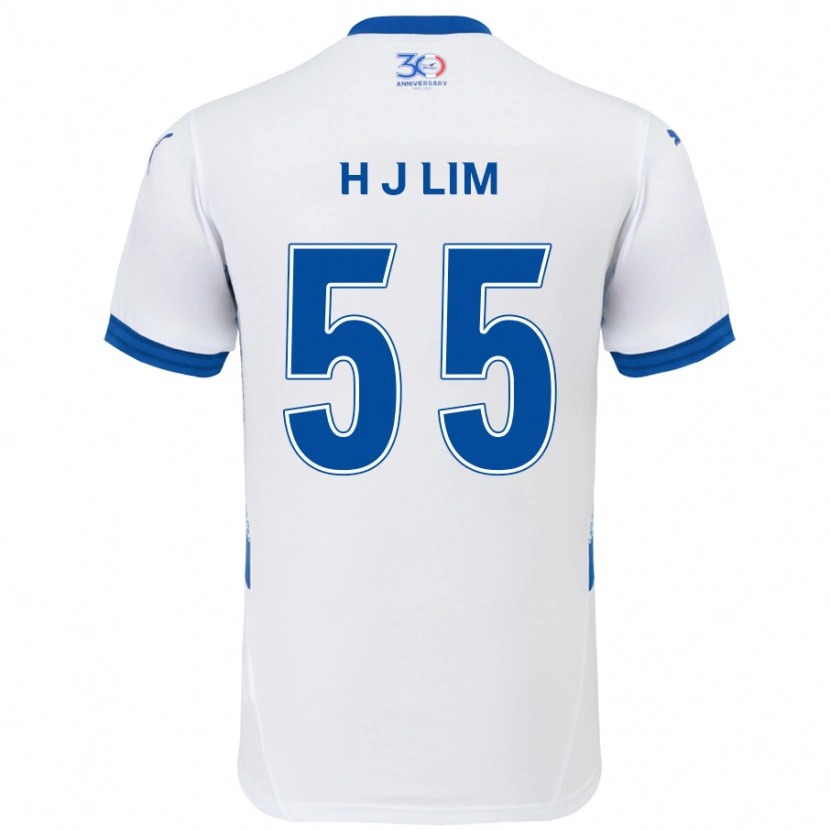 Danxen Mann Ji-Hoon Lim #55 Hvit Kongeblå Bortetrøye Drakt Trøye 2025/26 Skjorter T-Skjorte