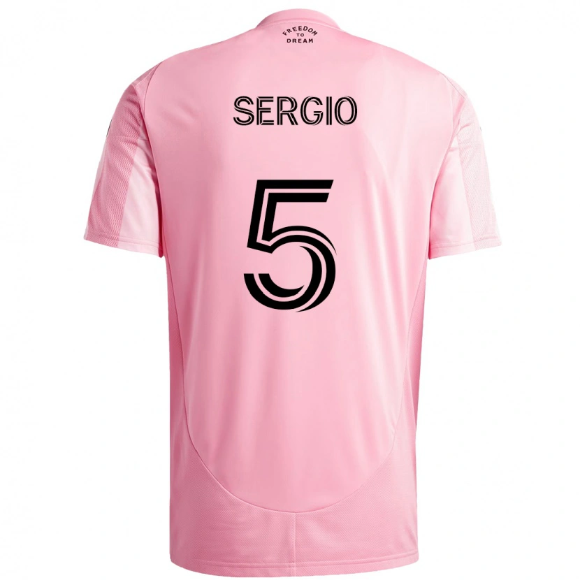 Danxen Dame Sergio Busquets #5 Rosa Svart Hjemmetrøye Drakt Trøye 2025/26 Skjorter T-Skjorte