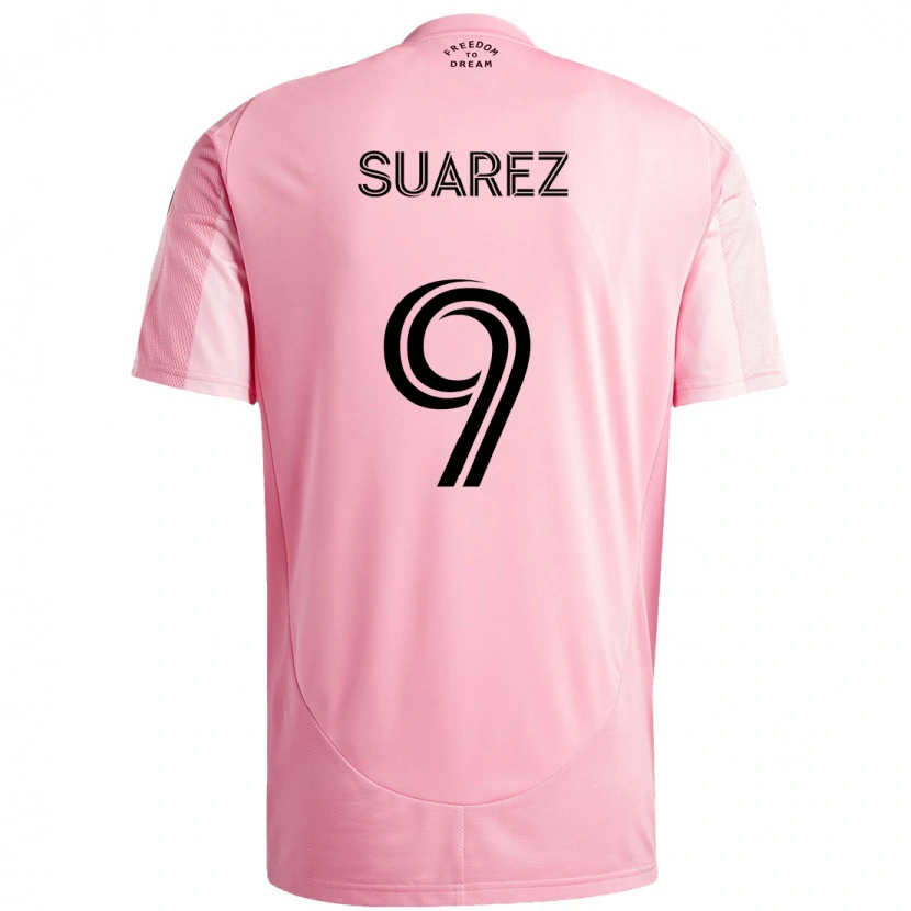 Danxen Dame Luis Suárez #9 Rosa Svart Hjemmetrøye Drakt Trøye 2025/26 Skjorter T-Skjorte
