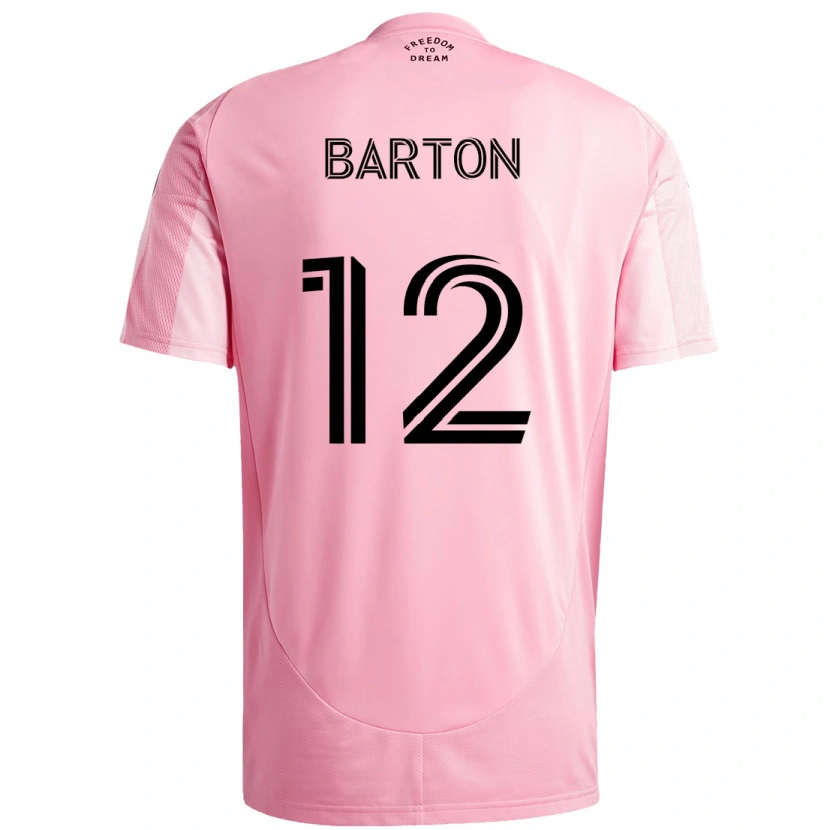 Danxen Dame Tye Barton #12 Rosa Svart Hjemmetrøye Drakt Trøye 2025/26 Skjorter T-Skjorte