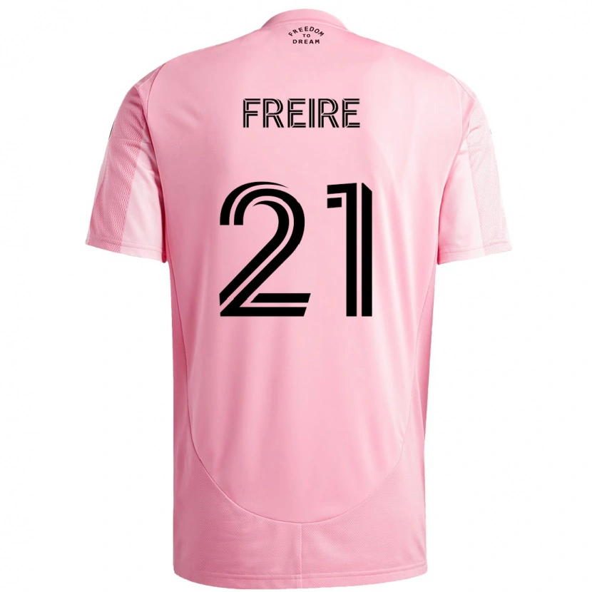 Danxen Dame Nicolas Freire #21 Rosa Svart Hjemmetrøye Drakt Trøye 2025/26 Skjorter T-Skjorte