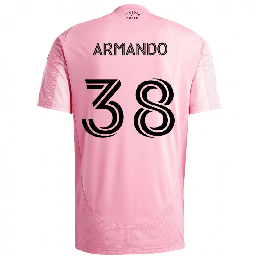 Danxen Dame Máximo Armando #38 Rosa Svart Hjemmetrøye Drakt Trøye 2025/26 Skjorter T-Skjorte
