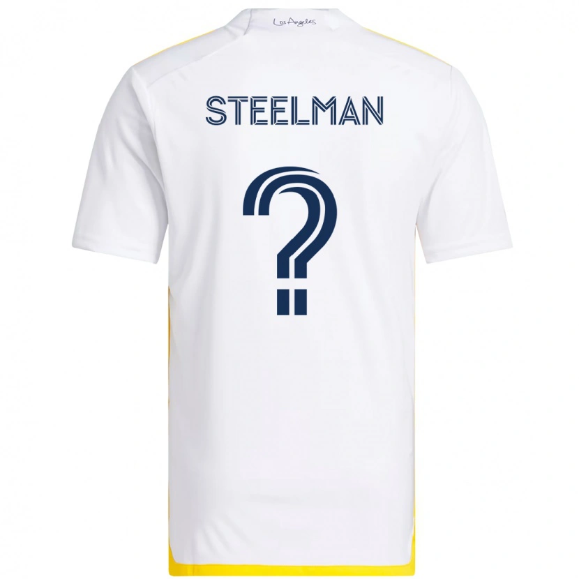 Danxen Dame Maximus Steelman #0 Hvit Gul Hjemmetrøye Drakt Trøye 2025/26 Skjorter T-Skjorte