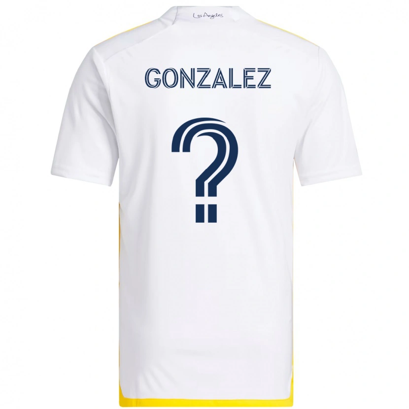 Danxen Dame Miguel Gonzalez #0 Hvit Gul Hjemmetrøye Drakt Trøye 2025/26 Skjorter T-Skjorte