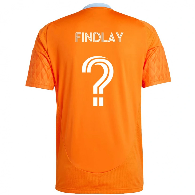 Danxen Dame Maddox Findlay #0 Oransje Hvit Hjemmetrøye Drakt Trøye 2025/26 Skjorter T-Skjorte