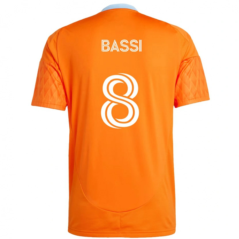 Danxen Dame Amine Bassi #8 Oransje Hvit Hjemmetrøye Drakt Trøye 2025/26 Skjorter T-Skjorte