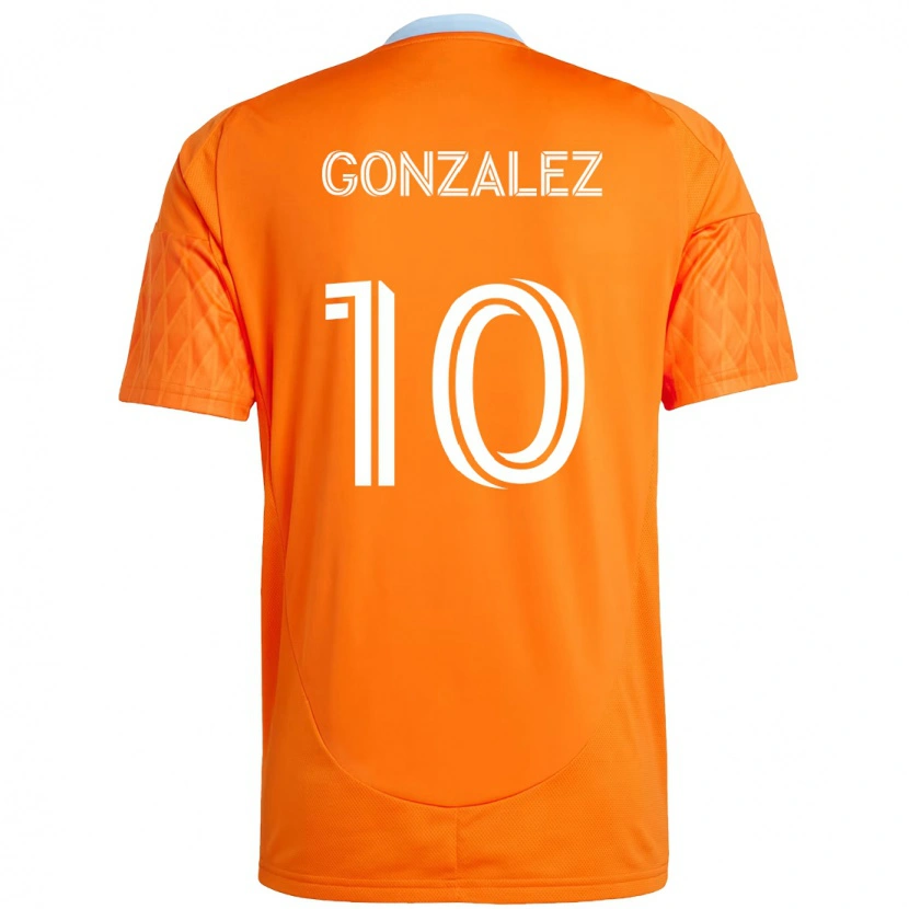 Danxen Dame Yair González #10 Oransje Hvit Hjemmetrøye Drakt Trøye 2025/26 Skjorter T-Skjorte