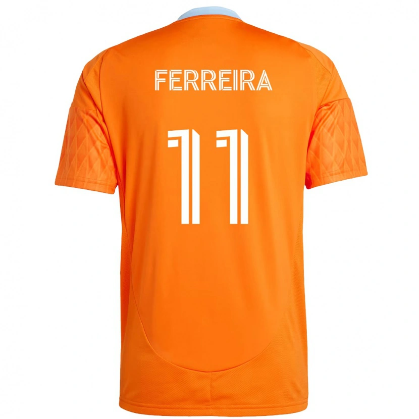 Danxen Dame Sebastián Ferreira #11 Oransje Hvit Hjemmetrøye Drakt Trøye 2025/26 Skjorter T-Skjorte