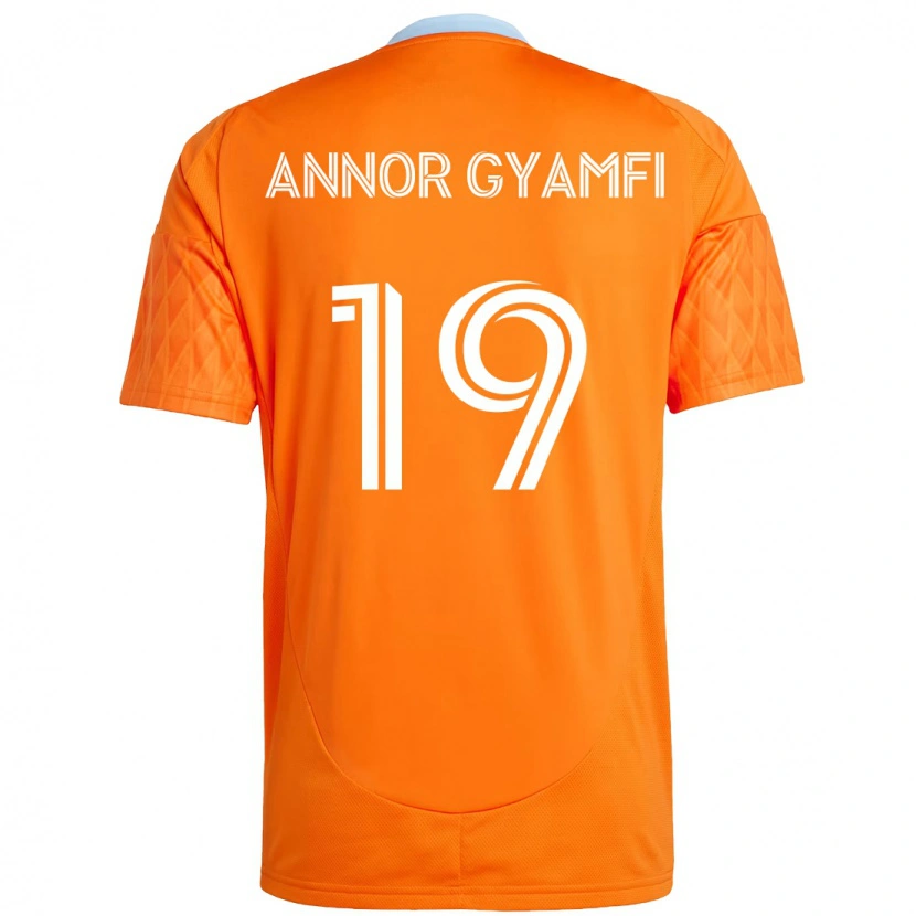Danxen Dame Stephen Annor Gyamfi #19 Oransje Hvit Hjemmetrøye Drakt Trøye 2025/26 Skjorter T-Skjorte