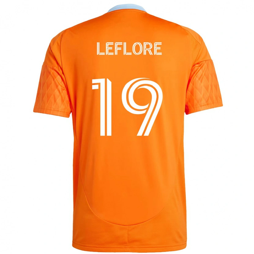 Danxen Dame Isaiah Leflore #19 Oransje Hvit Hjemmetrøye Drakt Trøye 2025/26 Skjorter T-Skjorte