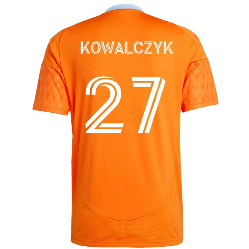Danxen Dame Sebastian Kowalczyk #27 Oransje Hvit Hjemmetrøye Drakt Trøye 2025/26 Skjorter T-Skjorte
