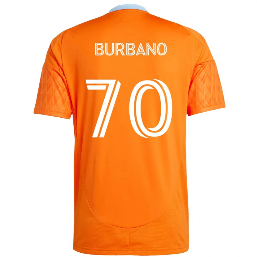 Danxen Dame Jordy Burbano #70 Oransje Hvit Hjemmetrøye Drakt Trøye 2025/26 Skjorter T-Skjorte