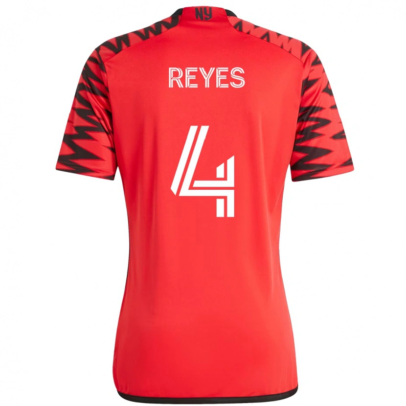 Danxen Dame Andrés Reyes #4 Rød Svart Hjemmetrøye Drakt Trøye 2025/26 Skjorter T-Skjorte