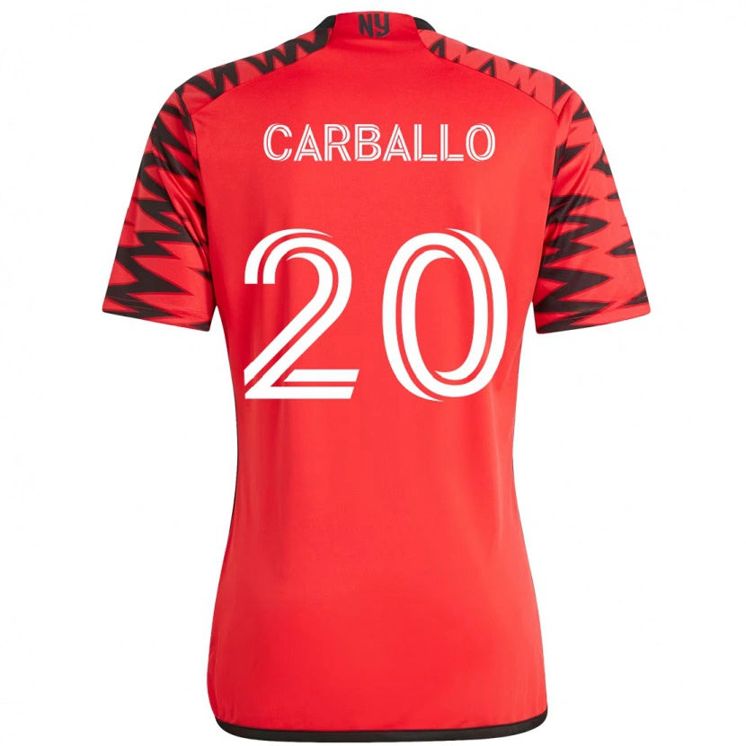 Danxen Dame Felipe Carballo #20 Rød Svart Hjemmetrøye Drakt Trøye 2025/26 Skjorter T-Skjorte