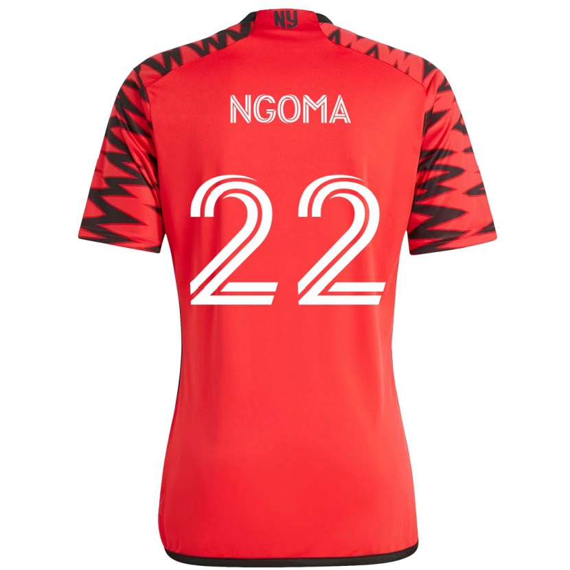 Danxen Dame Serge Ngoma Jr. #22 Rød Svart Hjemmetrøye Drakt Trøye 2025/26 Skjorter T-Skjorte
