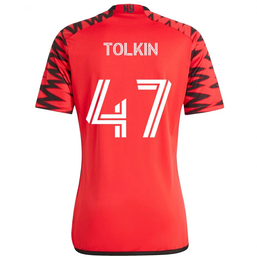 Danxen Dame John Tolkin #47 Rød Svart Hjemmetrøye Drakt Trøye 2025/26 Skjorter T-Skjorte