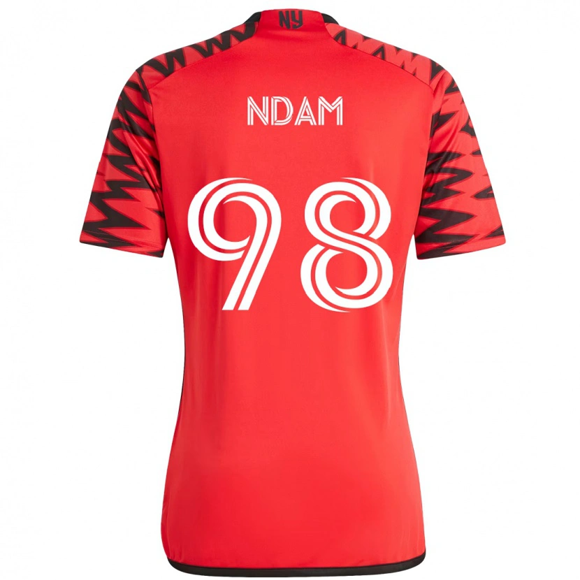 Danxen Dame Hassan Ndam #98 Rød Svart Hjemmetrøye Drakt Trøye 2025/26 Skjorter T-Skjorte