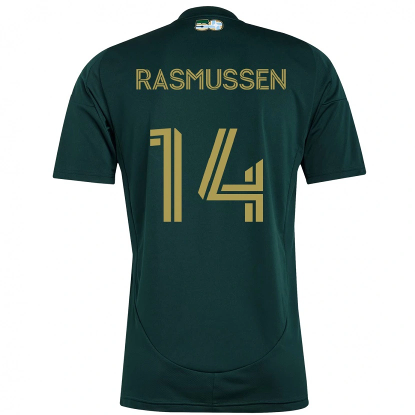 Danxen Dame Justin Rasmussen #14 Svart Brun Hjemmetrøye Drakt Trøye 2025/26 Skjorter T-Skjorte