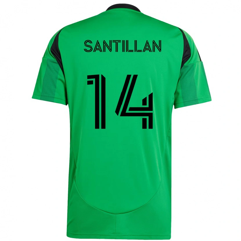Danxen Dame Jonathan Santillan #14 Grønn Svart Hjemmetrøye Drakt Trøye 2025/26 Skjorter T-Skjorte