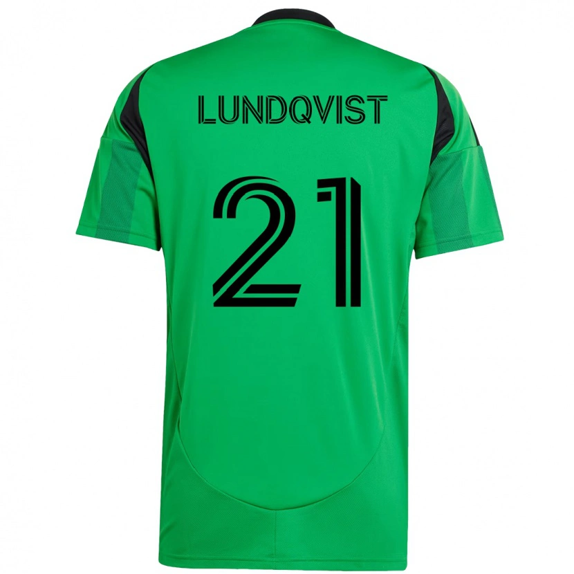 Danxen Dame Adam Lundqvist #21 Grønn Svart Hjemmetrøye Drakt Trøye 2025/26 Skjorter T-Skjorte