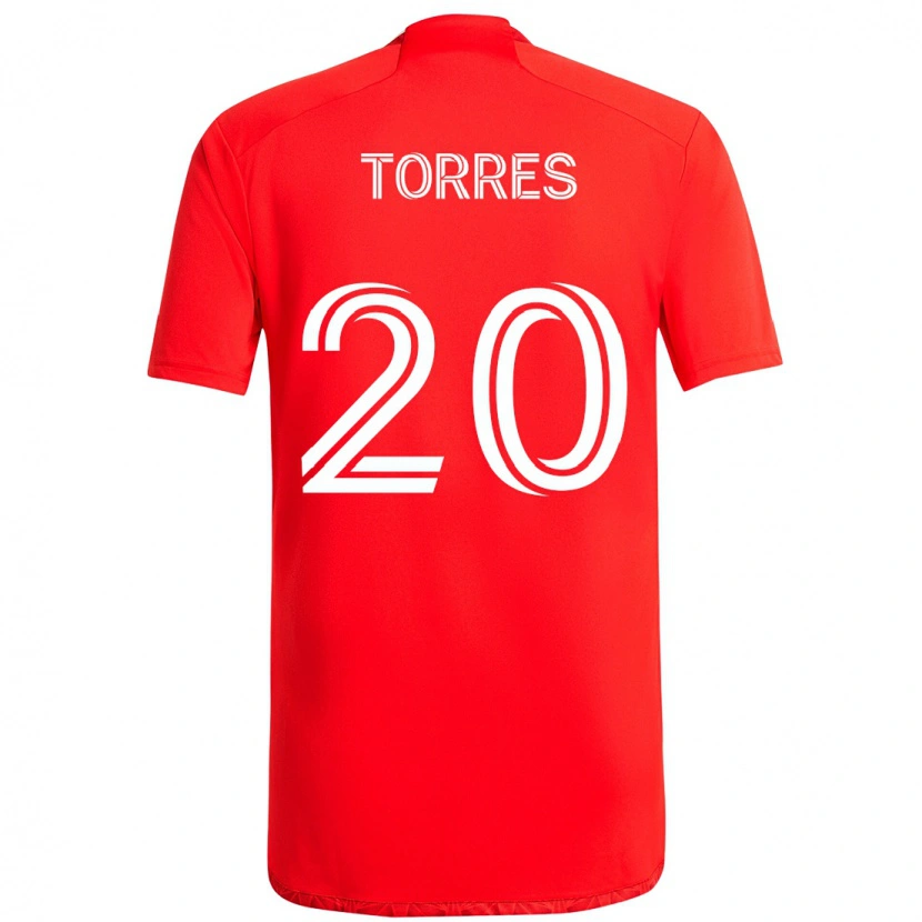 Danxen Dame Jairo Torres #20 Rød Hvit Hjemmetrøye Drakt Trøye 2025/26 Skjorter T-Skjorte