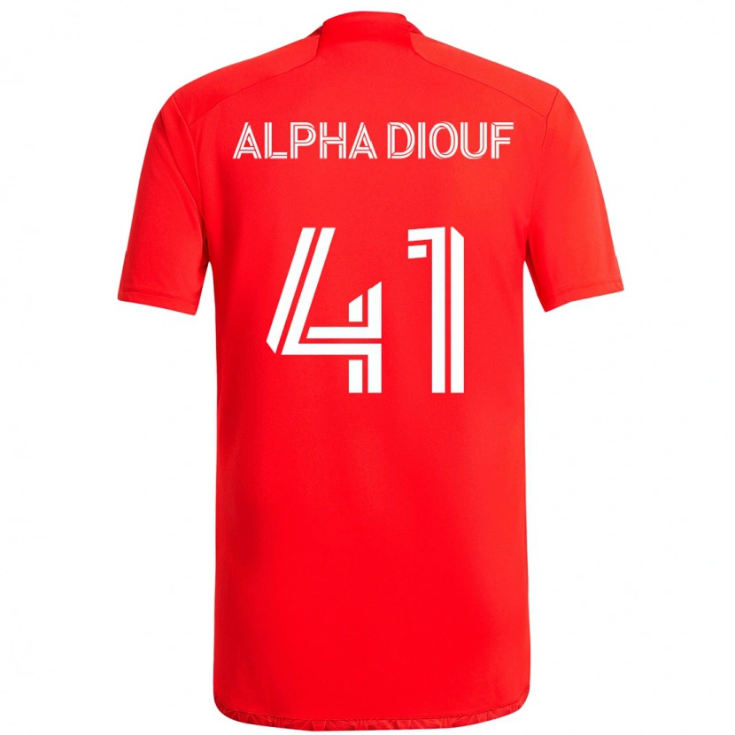 Danxen Dame Jean Alpha Diouf #41 Rød Hvit Hjemmetrøye Drakt Trøye 2025/26 Skjorter T-Skjorte