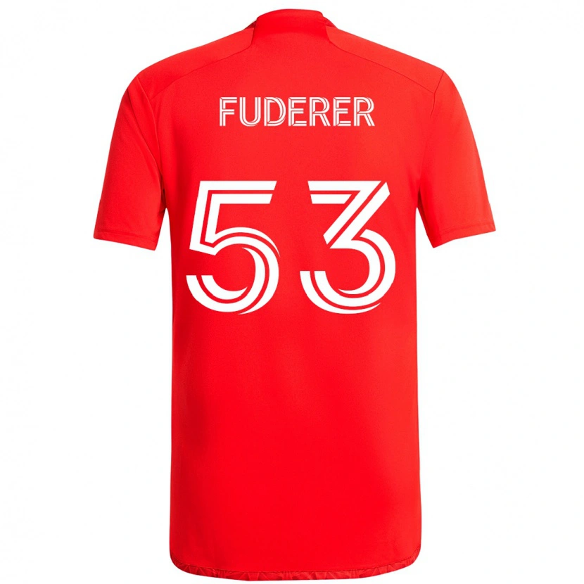 Danxen Dame Jake Fuderer #53 Rød Hvit Hjemmetrøye Drakt Trøye 2025/26 Skjorter T-Skjorte