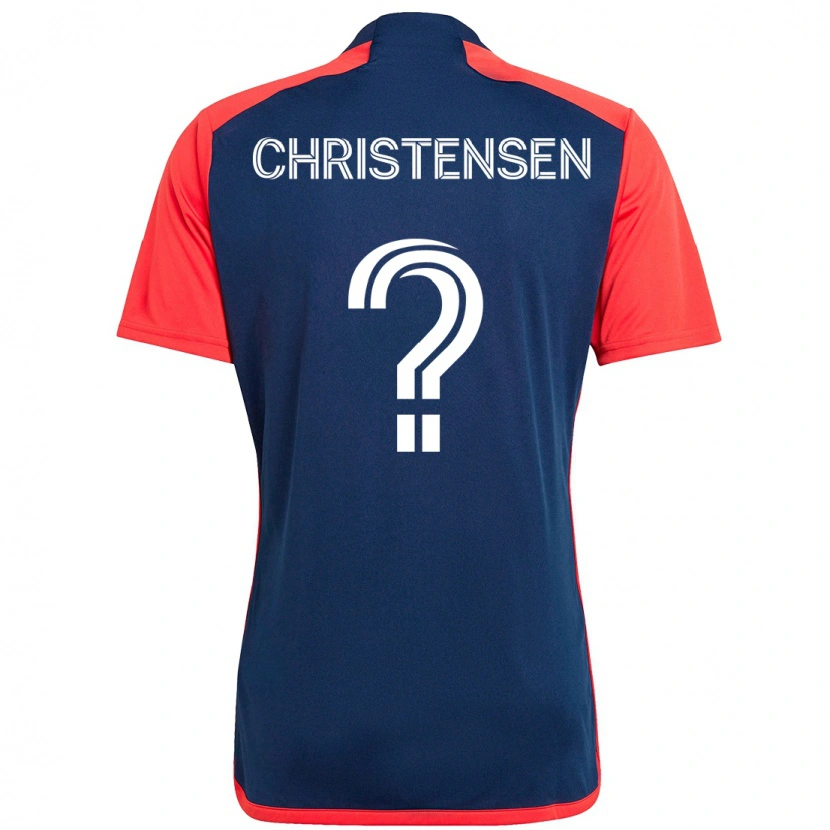 Danxen Dame Kevin Christensen #0 Blå Rød Hjemmetrøye Drakt Trøye 2025/26 Skjorter T-Skjorte