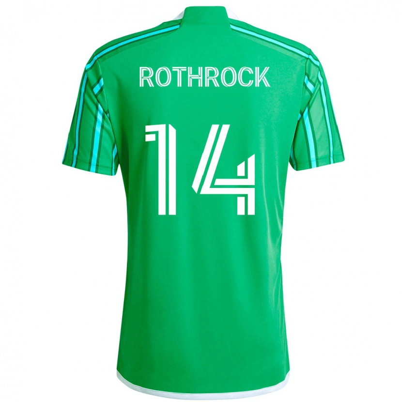 Danxen Dame Paul Rothrock #14 Grønn Hvit Hjemmetrøye Drakt Trøye 2025/26 Skjorter T-Skjorte