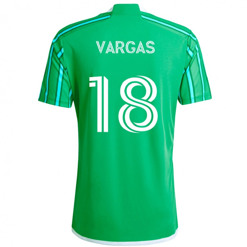 Danxen Dame Obed Vargas #18 Grønn Hvit Hjemmetrøye Drakt Trøye 2025/26 Skjorter T-Skjorte