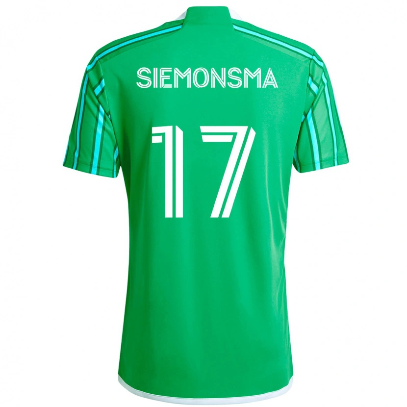 Danxen Dame Sianna Siemonsma #17 Grønn Hvit Hjemmetrøye Drakt Trøye 2025/26 Skjorter T-Skjorte