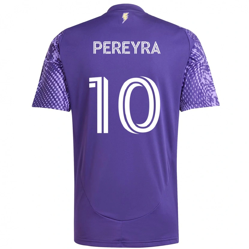 Danxen Dame Mauricio Pereyra #10 Lilla Hvit Hjemmetrøye Drakt Trøye 2025/26 Skjorter T-Skjorte