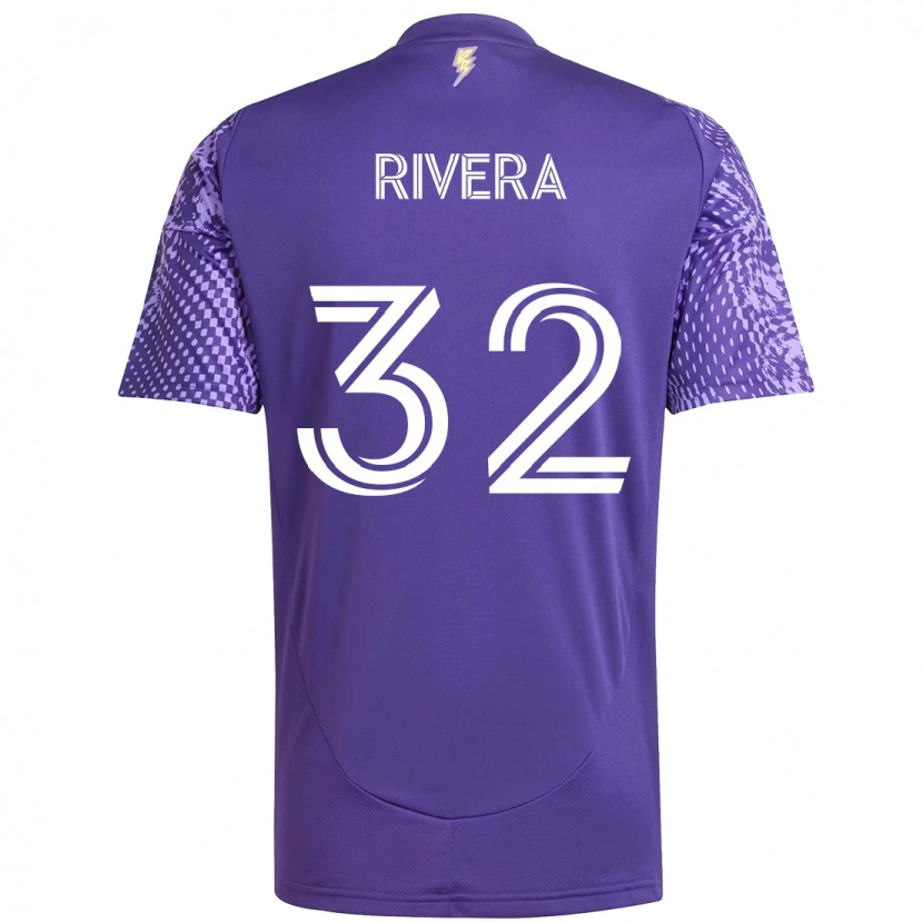 Danxen Dame Wilfredo Rivera #32 Lilla Hvit Hjemmetrøye Drakt Trøye 2025/26 Skjorter T-Skjorte